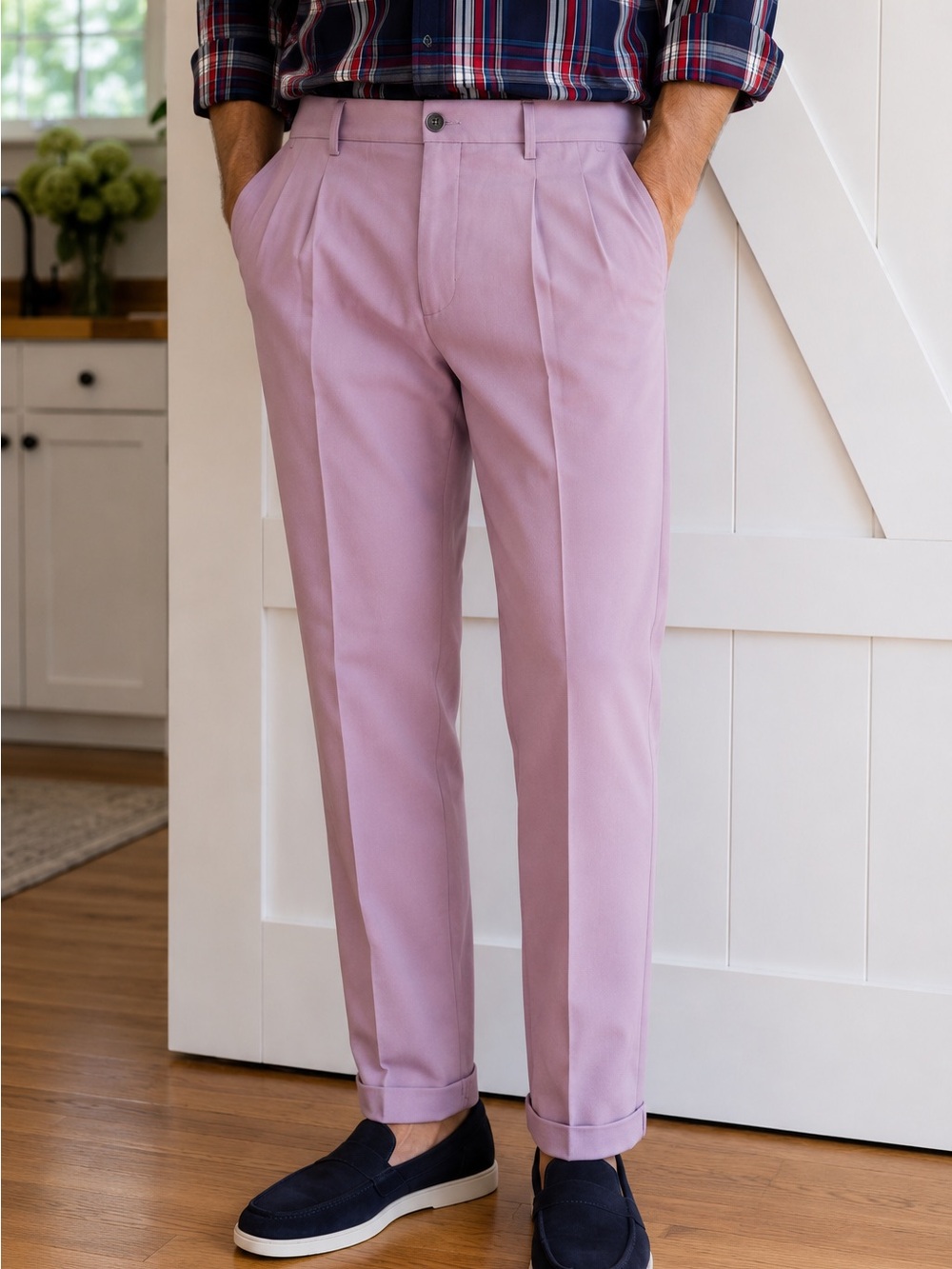 Zara Men's Tailored Chinos in Light Mauve size 31. BB26